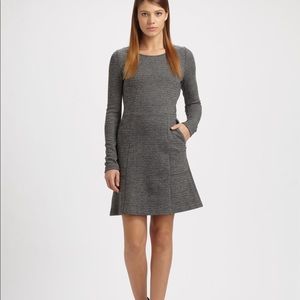 Theory Gray Pallavi Cotton Blend Dress